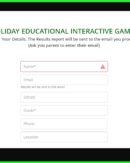 Grade 1-2 Holiday Mathematics interactive Game episode 1