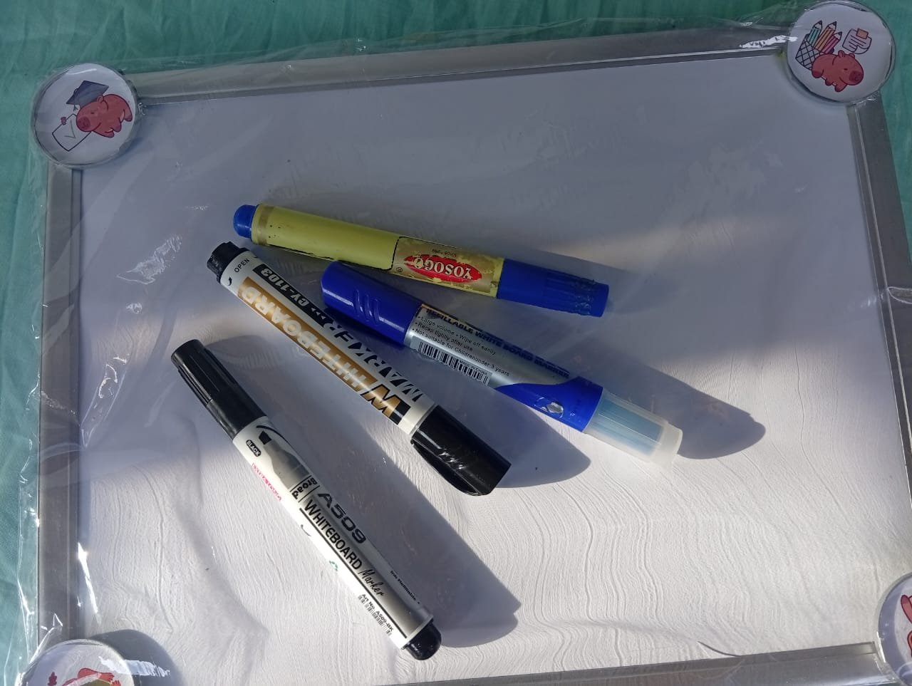 Whiteboards Marker Pens and erasers